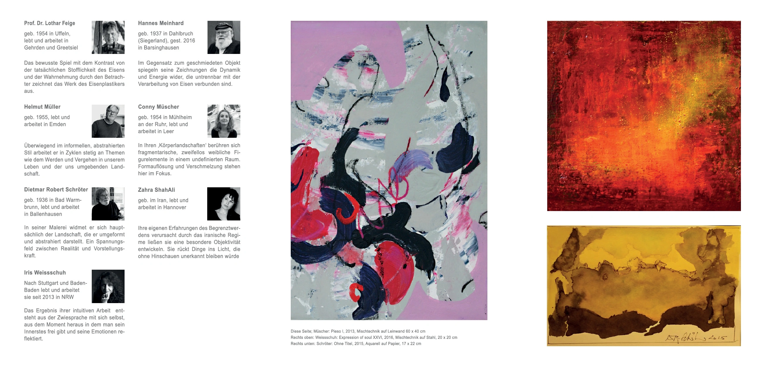 Galerie Amuthon-Art Groupshow Glanzlicht Einladung Innenseite 2018