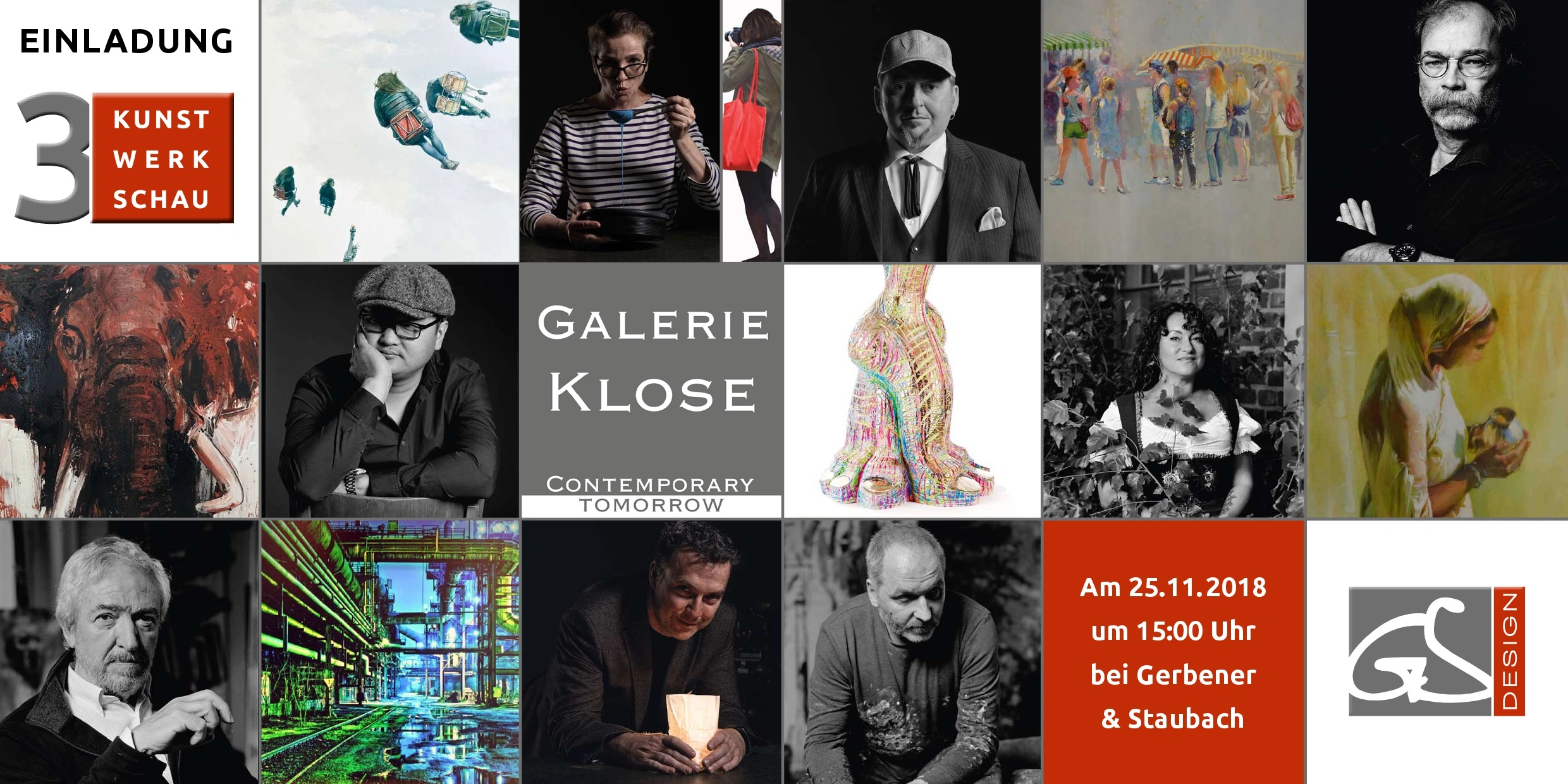 Galerie Klose KunstWerkSchau Groupshow EinladungVS 2018