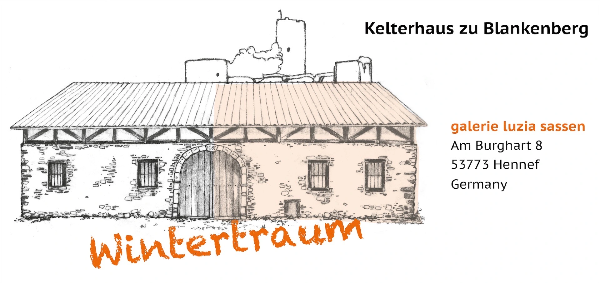 Galerie Luzia Sassen Ausstellung Wintertraum, VS Einladung