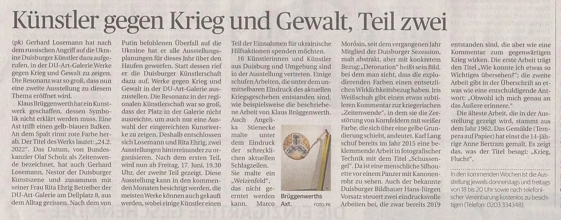 Presse Galerie DU/ART Ausstellung 2022