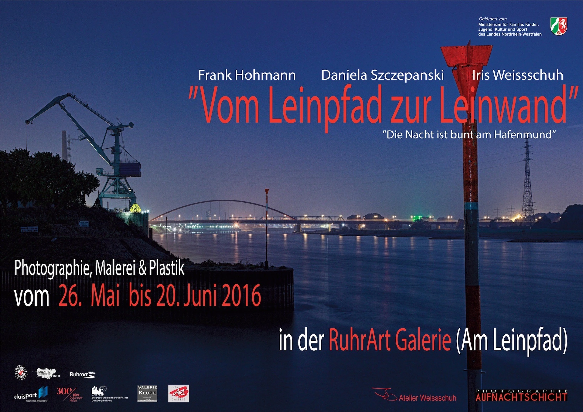 RuhrartGalerie Ausstellung Vom Leinpfad zur Leinwand 2016